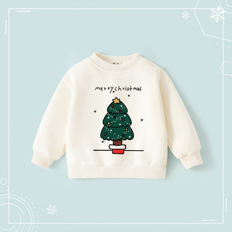 FrostyFit – Varm og hyggelig – Rød julesweater Hvid / 110 (2–3 år) | Pädagogisches Holzspielzeug von Mein Kleines Baby