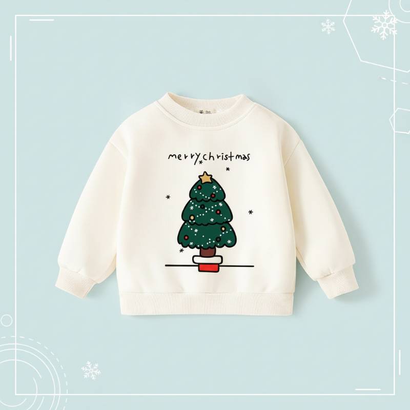 FrostyFit – Varm og hyggelig – Rød julesweater Hvid / 110 (2–3 år) | Pädagogisches Holzspielzeug von Mein Kleines Baby
