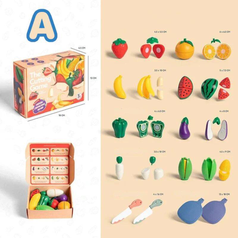 Fruitigo– Lernen&Spielen– Montessori Obstschneideset A | Pädagogisches Holzspielzeug von Mein Kleines Baby