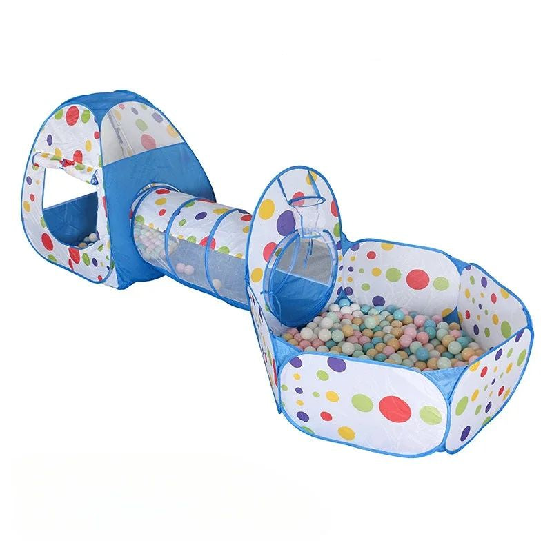 Fun Fort - Kaste og skrige - Legetelt til børn Blå | Pädagogisches Holzspielzeug von Mein Kleines Baby