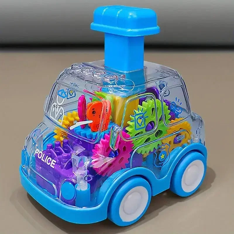 Gear Car™️ - Push&Go - Spielzeugauto Polizeiauto | Pädagogisches Holzspielzeug von Mein Kleines Baby