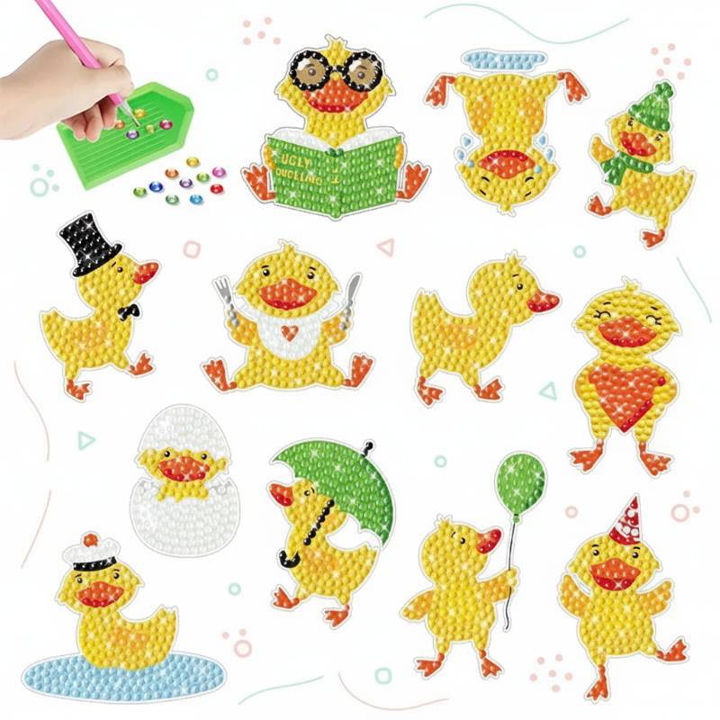 GemArt– Skuggiga&glänsande – Diamantmålningsklistermärken Ente | Pädagogisches Holzspielzeug von Mein Kleines Baby