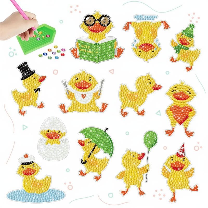 GemArt– Skuggiga&glänsande – Diamantmålningsklistermärken Ente | Pädagogisches Holzspielzeug von Mein Kleines Baby