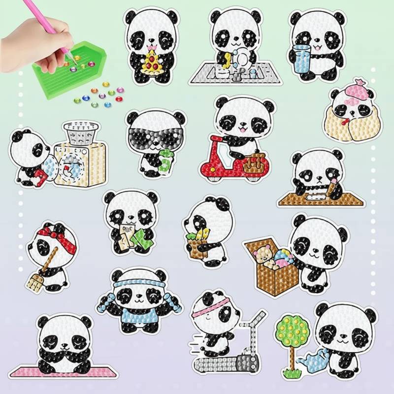 GemArt– Skuggiga&glänsande – Diamantmålningsklistermärken Panda | Pädagogisches Holzspielzeug GemArt– Skuggiga&glänsande – Diamantmålningsklistermärken Panda | Pädagogisches Holzspielzeug von Mein Kleines Baby