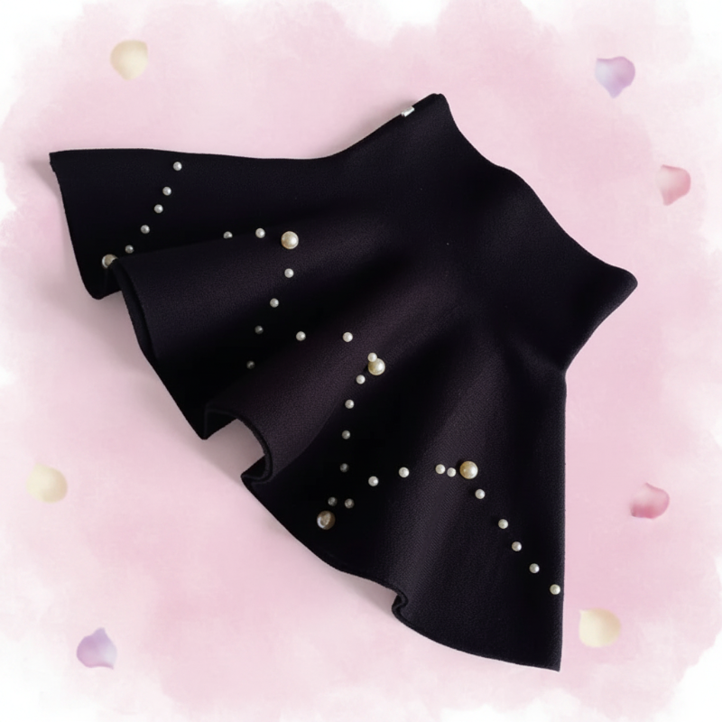 Girls Knitted Skirt – Komfort & Stil – Kinderrock Schwarz / Chevron-Perle / 120 (3–4 Jahre) | Pädagogisches Holzspielzeug von Mein Kleines Baby
