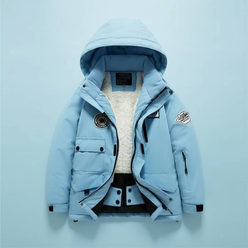 GlacierFit– Atmungsaktiv&schützend Wasserdicht – Skianzug mit Fleecefutter Blaue Jacke / 150 (13–14 Jahre) | Pädagogisches Holzspielzeug von Mein Kleines Baby