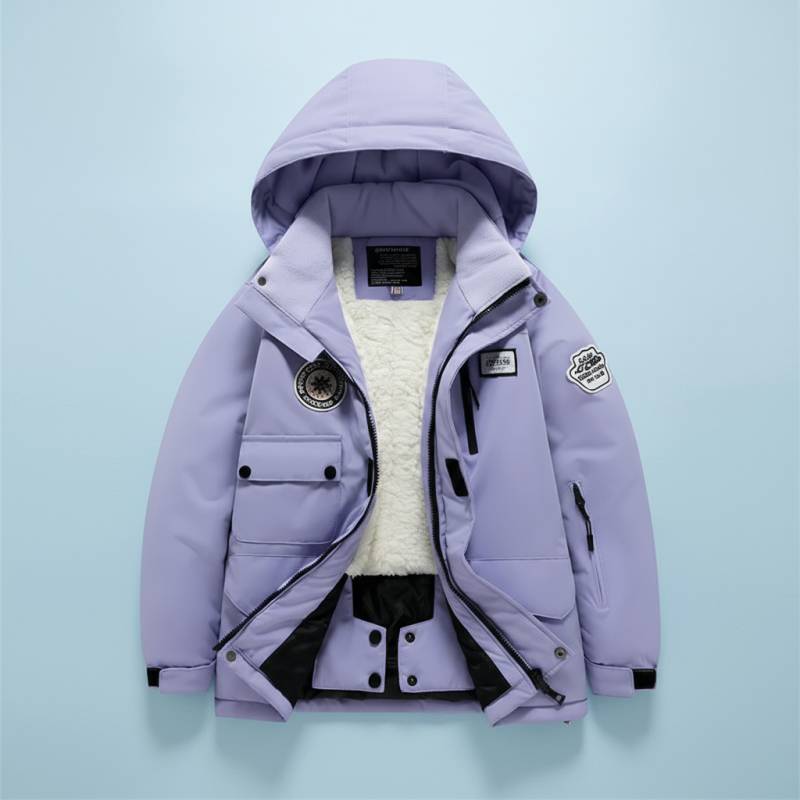 GlacierFit– Atmungsaktiv&schützend Wasserdicht – Skianzug mit Fleecefutter Lila Jacke / 130 (9–10 Jahre) | Pädagogisches Holzspielzeug von Mein Kleines Baby