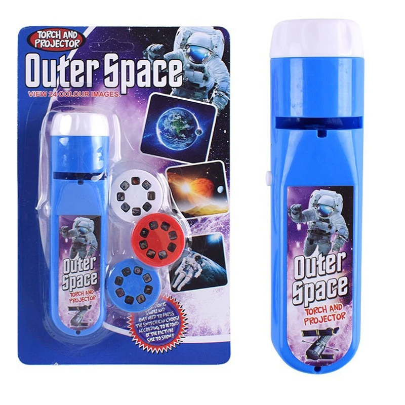 Glow Tales™ – Gute-Nacht-Bilder - Spielzeug-Projektions-Taschenlampe Weltraum | Pädagogisches Holzspielzeug von Mein Kleines Baby