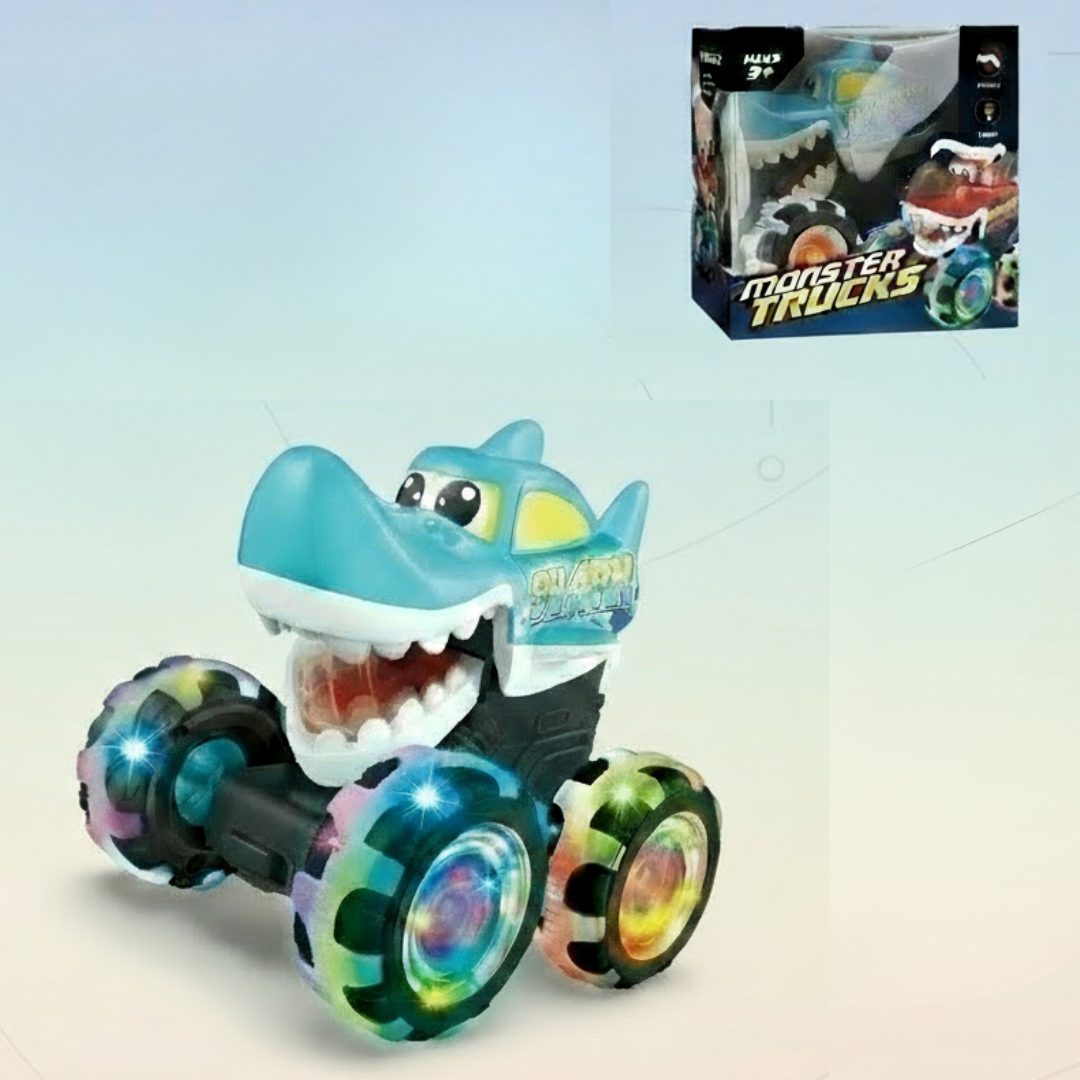 GlowRover – Stærk og stødsikker – RC Monstertruck Blå | Pädagogisches Holzspielzeug von Mein Kleines Baby