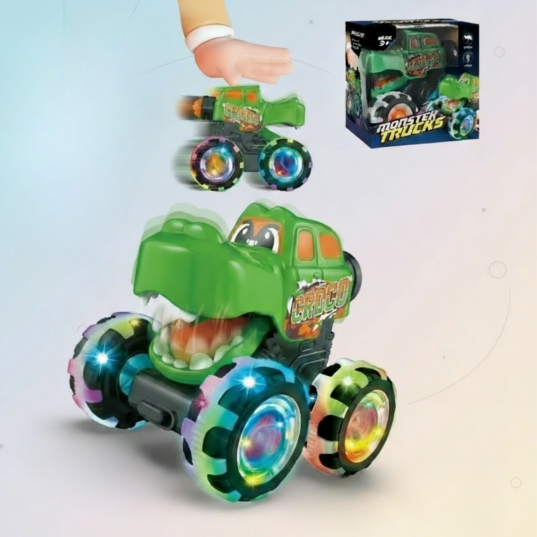 GlowRover – Stærk og stødsikker – RC Monstertruck Grøn | Pädagogisches Holzspielzeug von Mein Kleines Baby