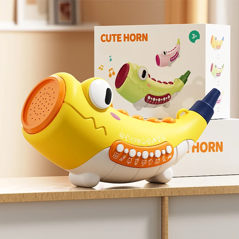 HappyHorn – Verspielt & musikalisch – Spielzeug mit Tiergeräuschen Gelb | Pädagogisches Holzspielzeug HappyHorn – Verspielt & musikalisch – Spielzeug mit Tiergeräuschen Gelb | Pädagogisches Holzspielzeug von Mein Kleines Baby