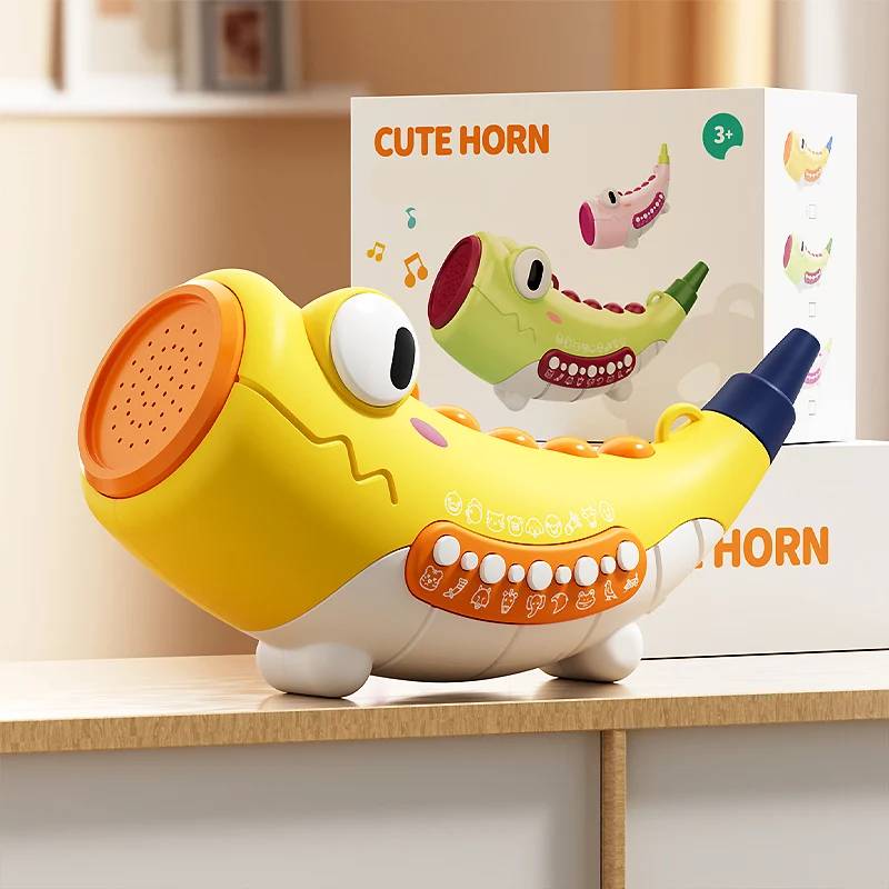 HappyHorn – Verspielt & musikalisch – Spielzeug mit Tiergeräuschen Gelb | Pädagogisches Holzspielzeug HappyHorn – Verspielt & musikalisch – Spielzeug mit Tiergeräuschen Gelb | Pädagogisches Holzspielzeug von Mein Kleines Baby