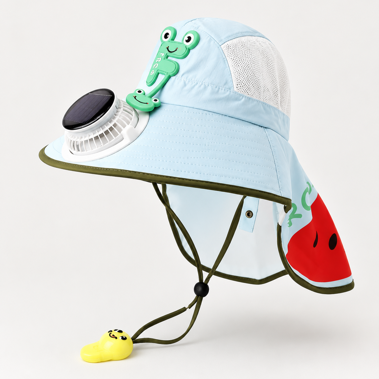 HappyShade – Solbeskyttelse og afkøling – Sommerhat til børn med ventilator Lyseblå | Pädagogisches Holzspielzeug von Mein Kleines Baby
