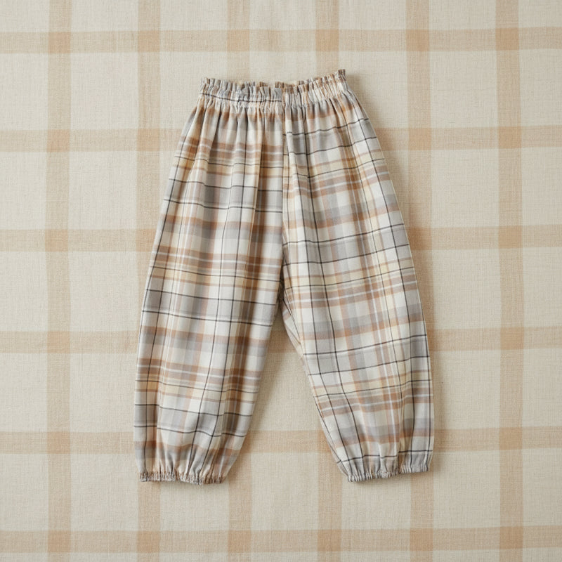 Harem Pants – Leicht & bequem – Lässige Kinderhose Kariert / 140 (10–11 Jahre) | Pädagogisches Holzspielzeug von Mein Kleines Baby