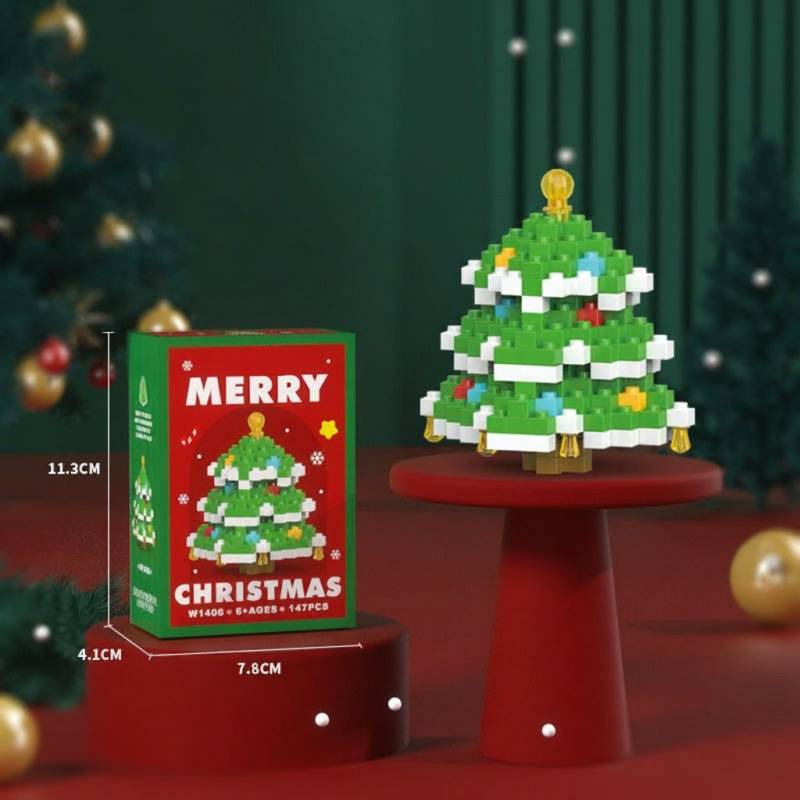 HolidayBlocks– Fröhlich&dekorativ– Weihnachts-Mini-Bausteine Weihnachtsbaum | Pädagogisches Holzspielzeug von Mein Kleines Baby