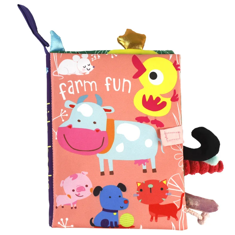 Infant Soft Book™ – Fühlen&Lernen - Sensorisches Babybuch Bauernhaus 1 | Pädagogisches Holzspielzeug von Mein Kleines Baby