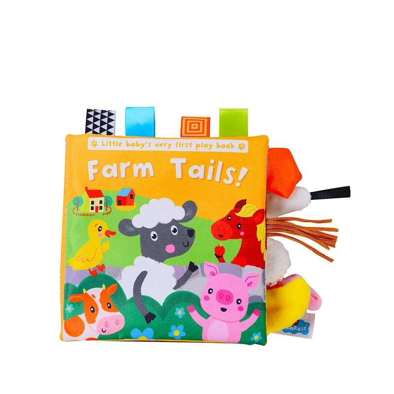 Infant Soft Book™ – Fühlen&Lernen - Sensorisches Babybuch Bauernhof Staartjes 2 | Pädagogisches Holzspielzeug von Mein Kleines Baby
