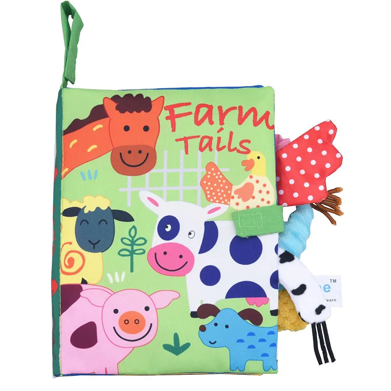 Infant Soft Book™ – Fühlen&Lernen - Sensorisches Babybuch Bauernhof Staartjes | Pädagogisches Holzspielzeug von Mein Kleines Baby