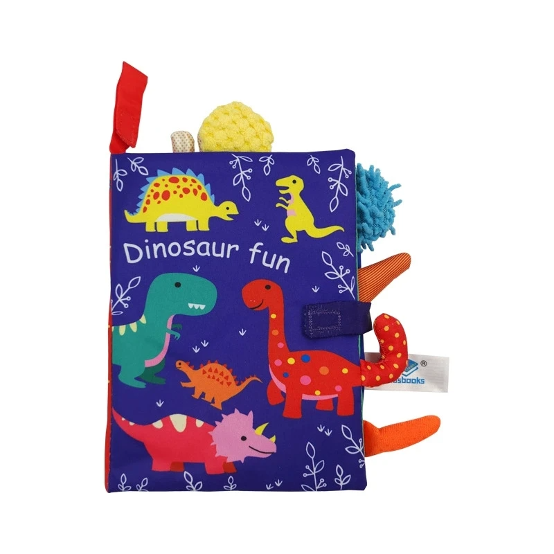 Infant Soft Book™ – Fühlen&Lernen - Sensorisches Babybuch Dino | Pädagogisches Holzspielzeug von Mein Kleines Baby