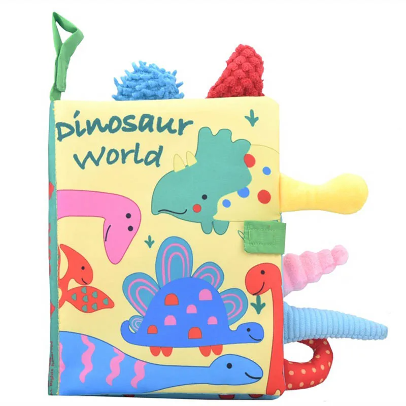 Infant Soft Book™ – Fühlen&Lernen - Sensorisches Babybuch Dino-Welt | Pädagogisches Holzspielzeug von Mein Kleines Baby
