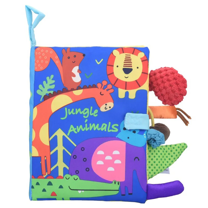 Infant Soft Book™ – Fühlen&Lernen - Sensorisches Babybuch Tiere | Pädagogisches Holzspielzeug von Mein Kleines Baby