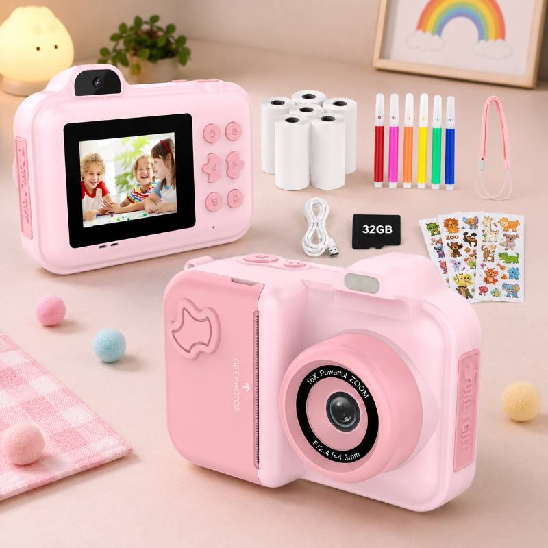 Instant Print Camera – Kreativ & interaktiv – Sofortbildkamera für Kinder Rosa | Pädagogisches Holzspielzeug Instant Print Camera – Kreativ & interaktiv – Sofortbildkamera für Kinder Rosa | Pädagogisches Holzspielzeug von Mein Kleines Baby