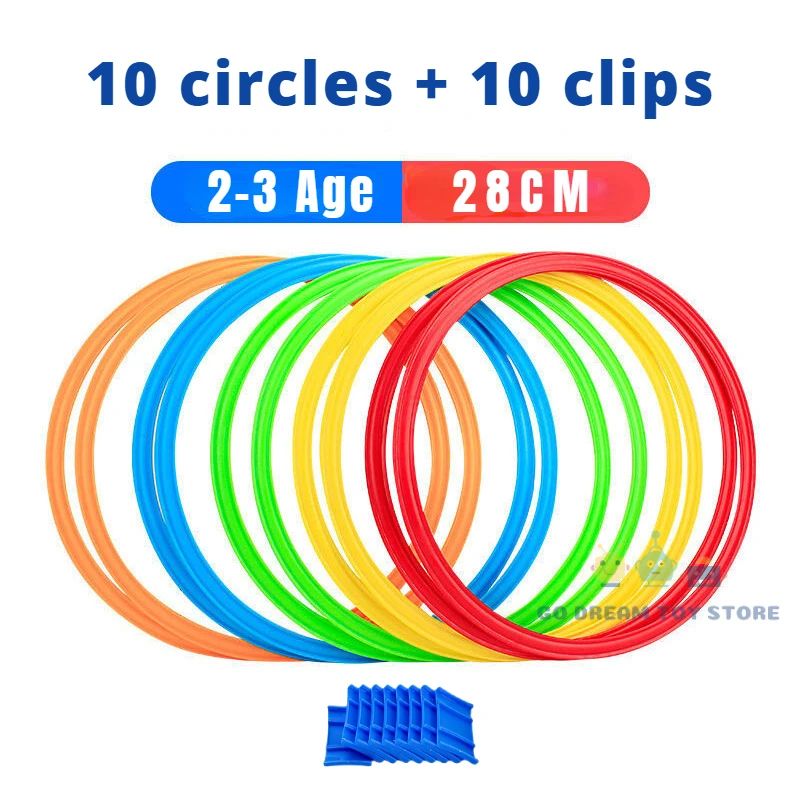 Jump Hoops™ – Springen&Spielen– Reifensatz 28cm (2-3 Jahre) | Pädagogisches Holzspielzeug von Mein Kleines Baby