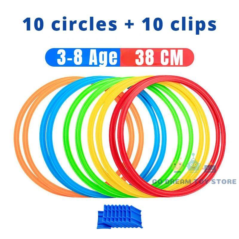 Jump Hoops™ – Springen&Spielen– Reifensatz 38cm (3-8 Jahre) | Pädagogisches Holzspielzeug von Mein Kleines Baby