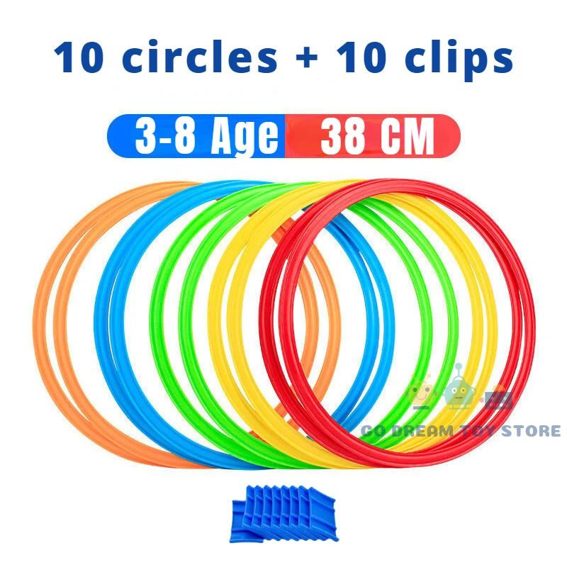 Jump Hoops™ – Springen&Spielen– Reifensatz 38cm (3-8 Jahre) | Pädagogisches Holzspielzeug von Mein Kleines Baby
