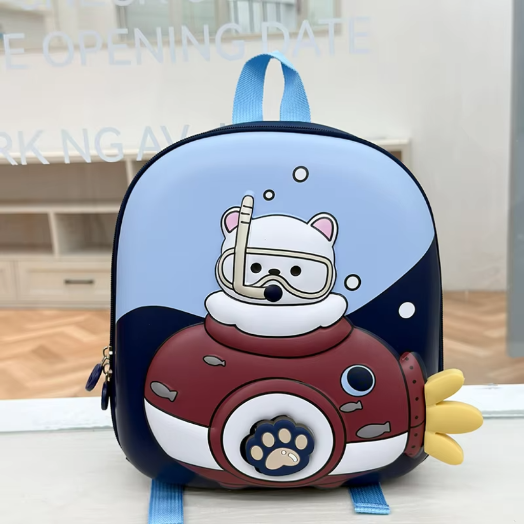 KiddoPack – Niedlich & praktisch – Kinderrucksack mit leuchtendem Beinchen Dunkelblau | Pädagogisches Holzspielzeug von Mein Kleines Baby