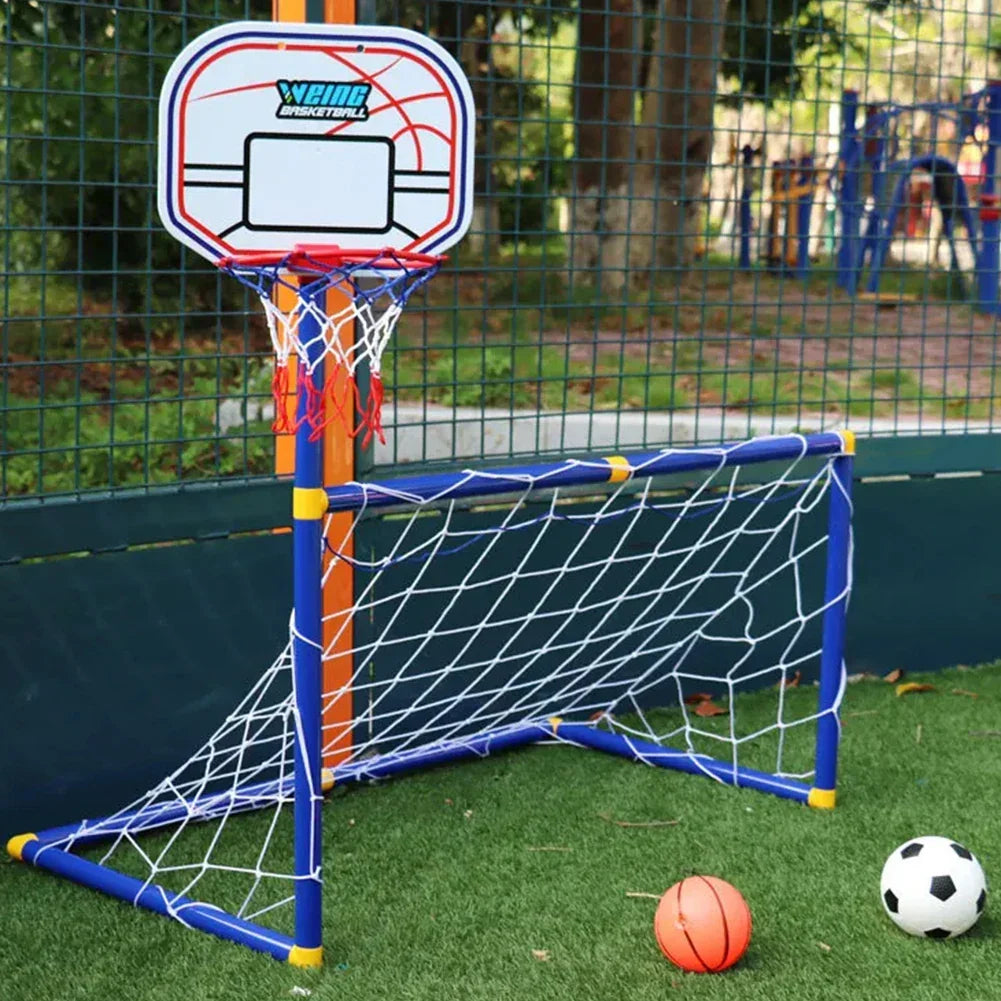 Kids Ball Games - Dobbelt legeglæde – fodbold- og basketball-legetøjssæt | Pädagogisches Holzspielzeug von Mein Kleines Baby