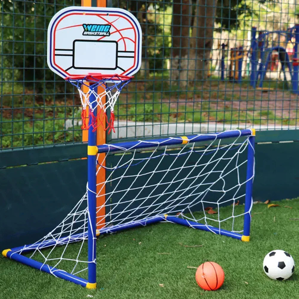 Kids Ball Games - Doppelter Spaß - Fußball- und Basketball-Spielzeugset | Pädagogisches Holzspielzeug von Mein Kleines Baby