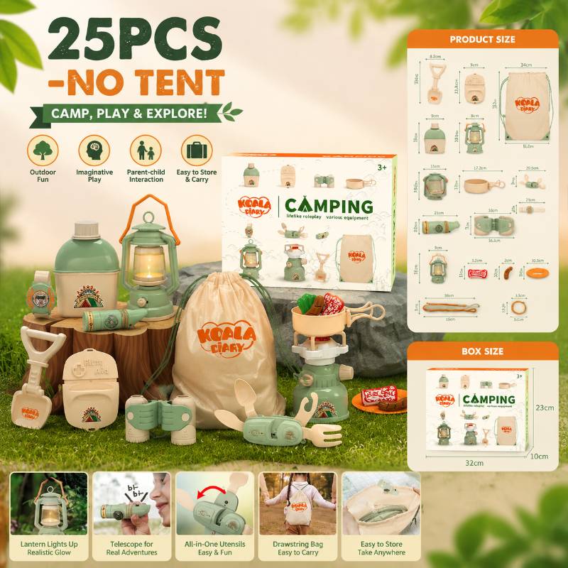 Kids Camping Adventure – Eventyrligt & interaktivt – Camping-sæt 25 stk. – ekskl. telt | Pädagogisches Holzspielzeug Kids Camping Adventure – Eventyrligt & interaktivt – Camping-sæt 25 stk. – ekskl. telt | Pädagogisches Holzspielzeug von Mein Kleines Baby
