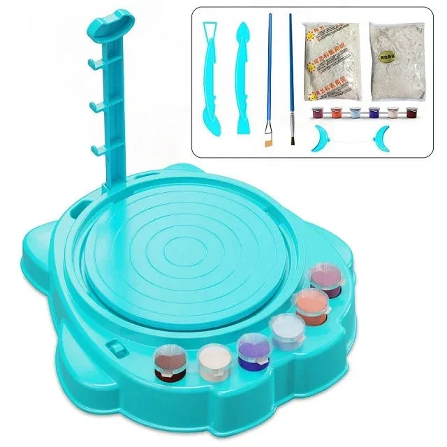Kids Pottery Set™ - Kreationer i Ler - Keramiksæt til børn Blå | Pädagogisches Holzspielzeug von Mein Kleines Baby