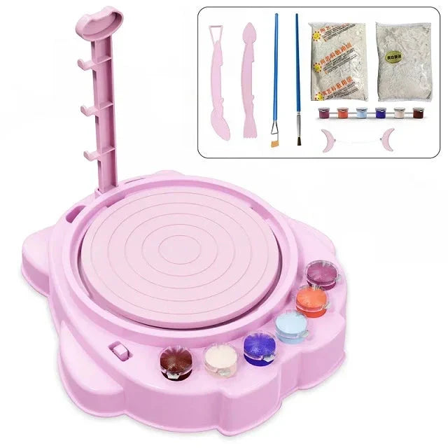 Kids Pottery Set™ - Kreationer i Ler - Keramiksæt til børn Lyserød | Pädagogisches Holzspielzeug von Mein Kleines Baby