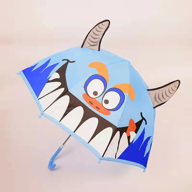 Kids Umbrella™ - Tanzen im Regen - Regenschirm für Kinder Blaues Monster | Pädagogisches Holzspielzeug von Mein Kleines Baby