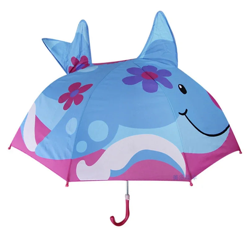 Kids Umbrella™ - Tanzen im Regen - Regenschirm für Kinder Blume Hai | Pädagogisches Holzspielzeug von Mein Kleines Baby