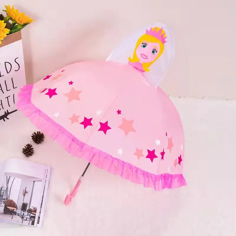 Kids Umbrella™ - Tanzen im Regen - Regenschirm für Kinder Rosa Prinzessin | Pädagogisches Holzspielzeug von Mein Kleines Baby