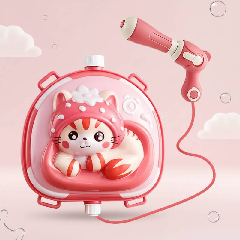 Kids Water Blaster – Verspielt & praktisch – Rucksack mit Wasserpistole Katze | Pädagogisches Holzspielzeug Kids Water Blaster – Verspielt & praktisch – Rucksack mit Wasserpistole Katze | Pädagogisches Holzspielzeug von Mein Kleines Baby