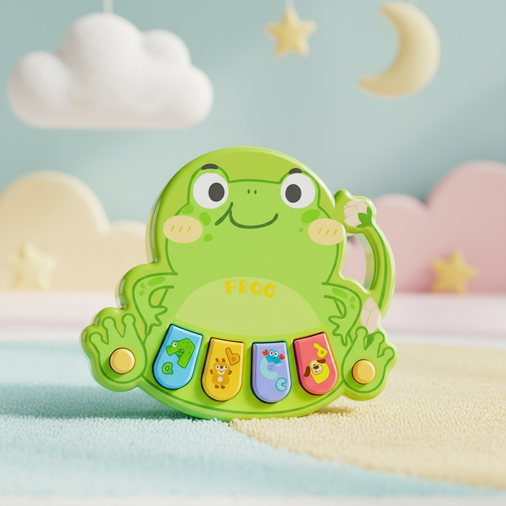 KinderKeys– Lernreich&spielerisch– Musikalisches Tierklavier Frosch | Pädagogisches Holzspielzeug von Mein Kleines Baby