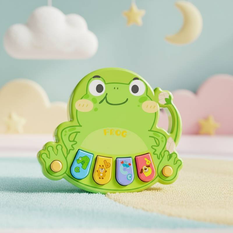 KinderKeys– Lernreich&spielerisch– Musikalisches Tierklavier Frosch | Pädagogisches Holzspielzeug von Mein Kleines Baby