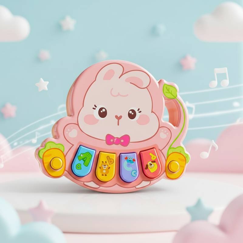 KinderKeys– Lernreich&spielerisch– Musikalisches Tierklavier Hase | Pädagogisches Holzspielzeug von Mein Kleines Baby