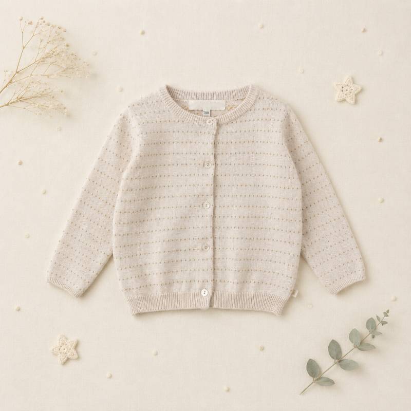 Knit Top & Cardigan – Weich & bequem – Strickhemd & Strickjacke Strickjacke / Aprikose / 110 (4–5 Jahre) | Pädagogisches Holzspielzeug von Mein Kleines Baby