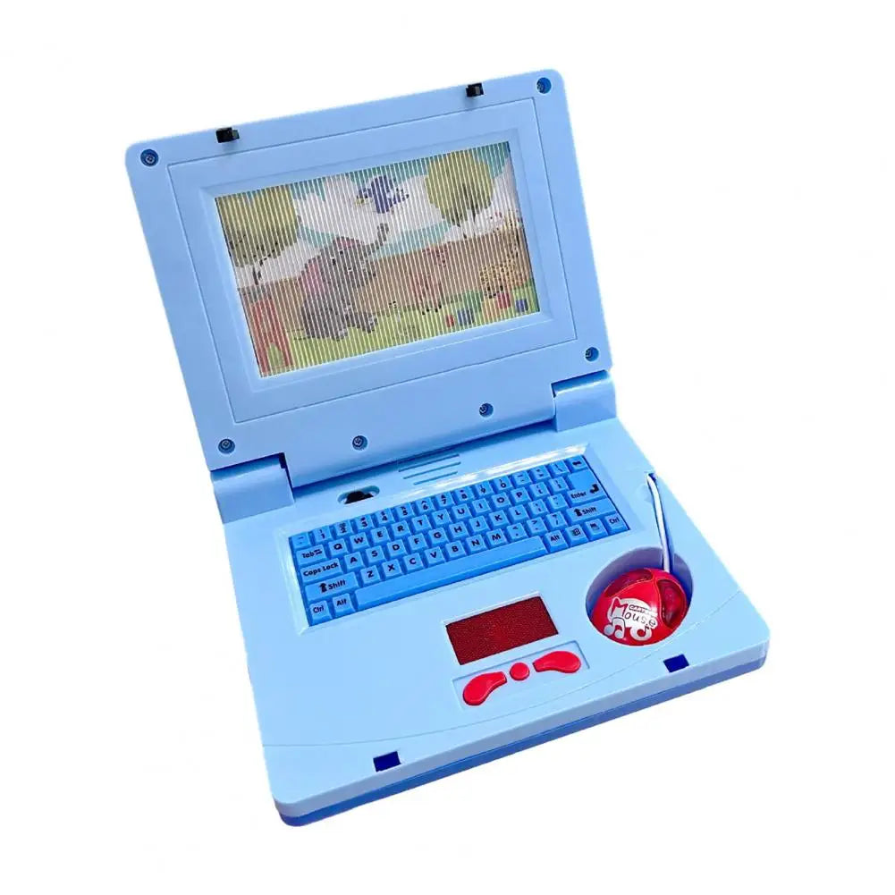 Learning Machine™ - Englisch lernen und spielen - Kinder Laptop Blau | Pädagogisches Holzspielzeug von Mein Kleines Baby