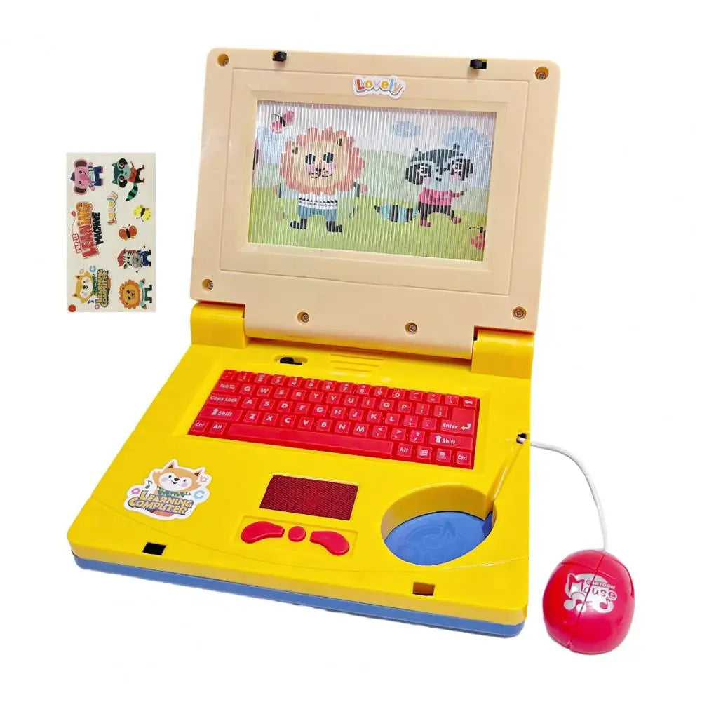 Learning Machine™ - Englisch lernen und spielen - Kinder Laptop Gelb | Pädagogisches Holzspielzeug von Mein Kleines Baby