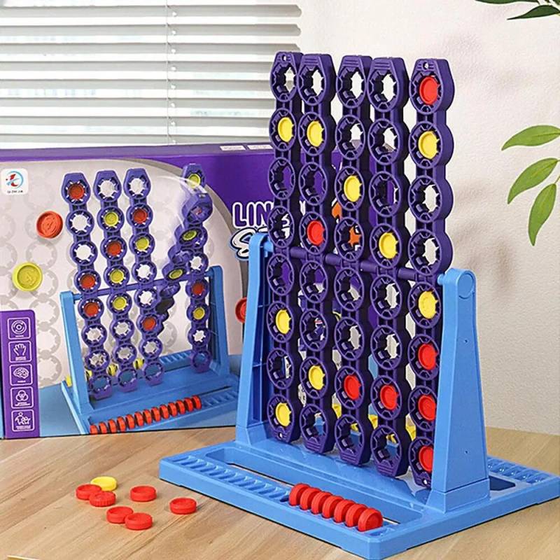 Line up 4 Spin™ - Drehendes Strategiespiel- Vier gewinnt | Pädagogisches Holzspielzeug von Mein Kleines Baby