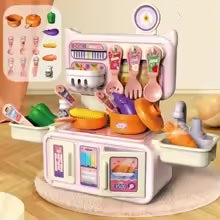 Little Kitchen Set™ - Förderung von Kreativität und sozialer Interaktion - Kleines Küchenabenteuer-Set Rosa | Pädagogisches Holzspielzeug von Mein Kleines Baby