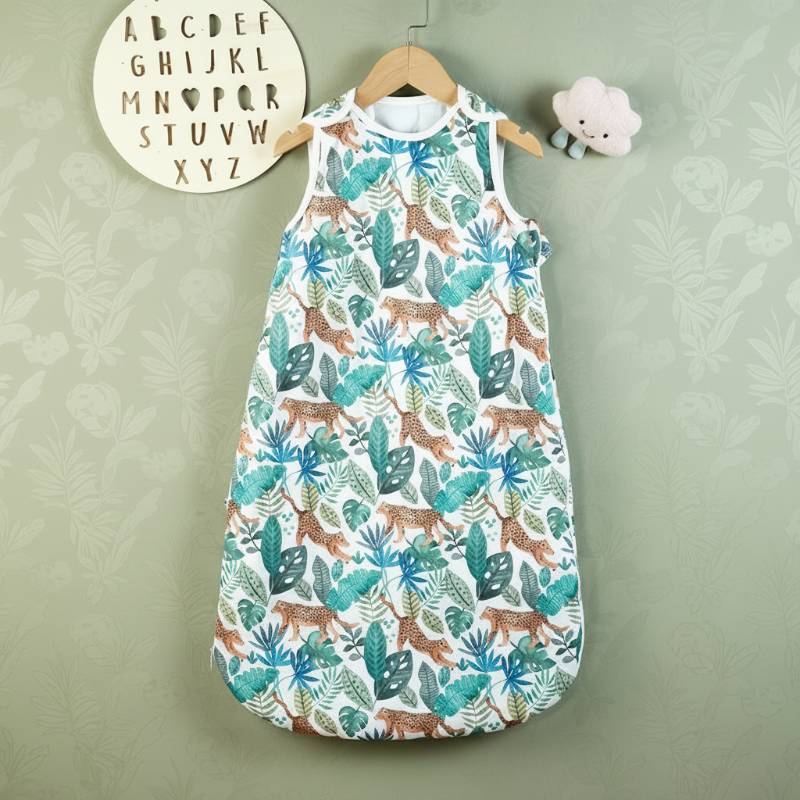 LittleDreams – Weich & atmungsaktiv – Ärmelloser Babyschlafsack Dschungel / M (6–12 Monate) | Pädagogisches Holzspielzeug von Mein Kleines Baby