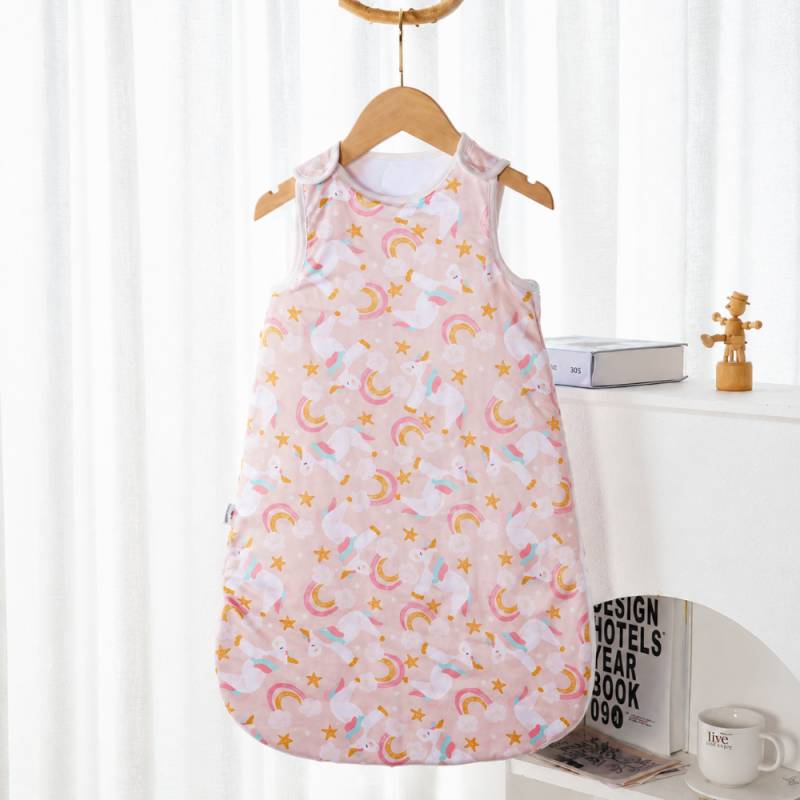 LittleDreams – Weich & atmungsaktiv – Ärmelloser Babyschlafsack Einhorn / S (0–6 Monate) | Pädagogisches Holzspielzeug von Mein Kleines Baby