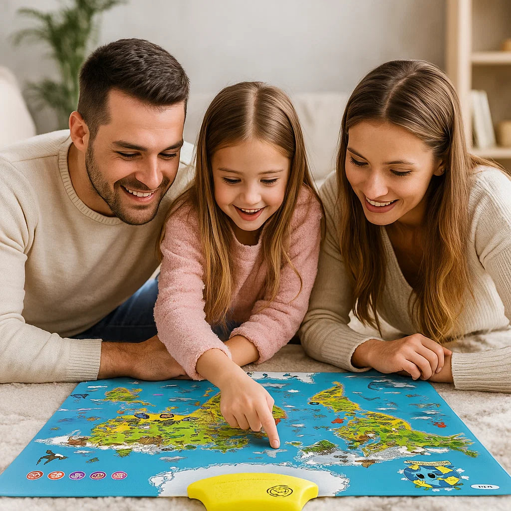 LittleExplorers– Lernen&Spielen– Weltkarte der Tiere | Pädagogisches Holzspielzeug von Mein Kleines Baby
